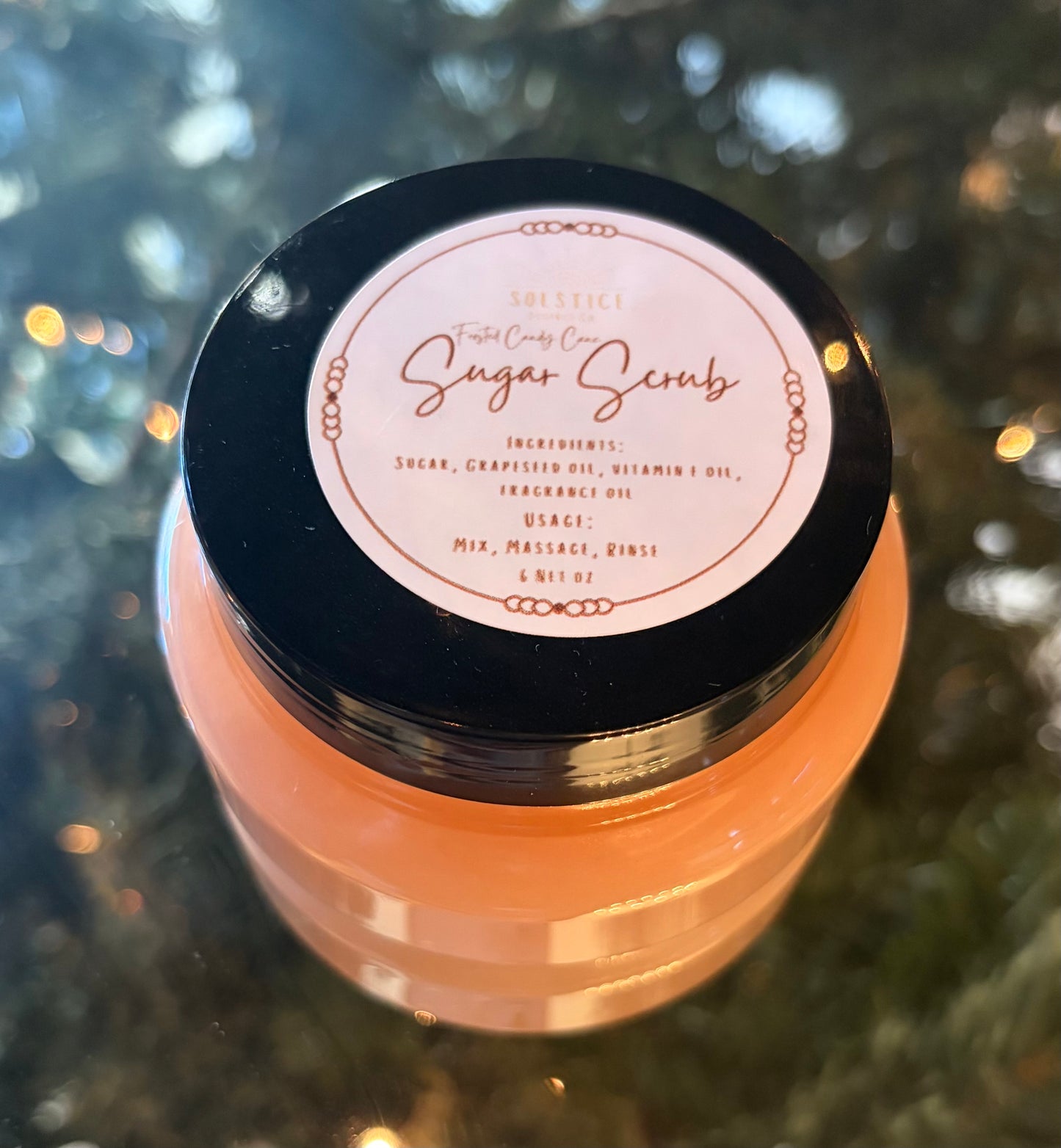 Frosted Candy Cane Sugar Scrub