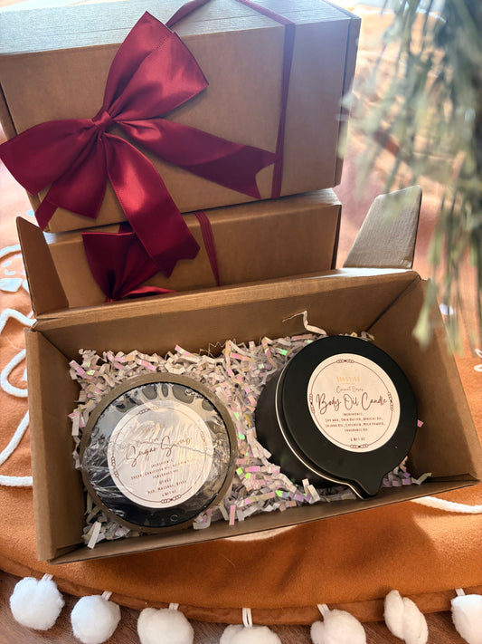 Holiday Body Oil Candle/Scrub Box